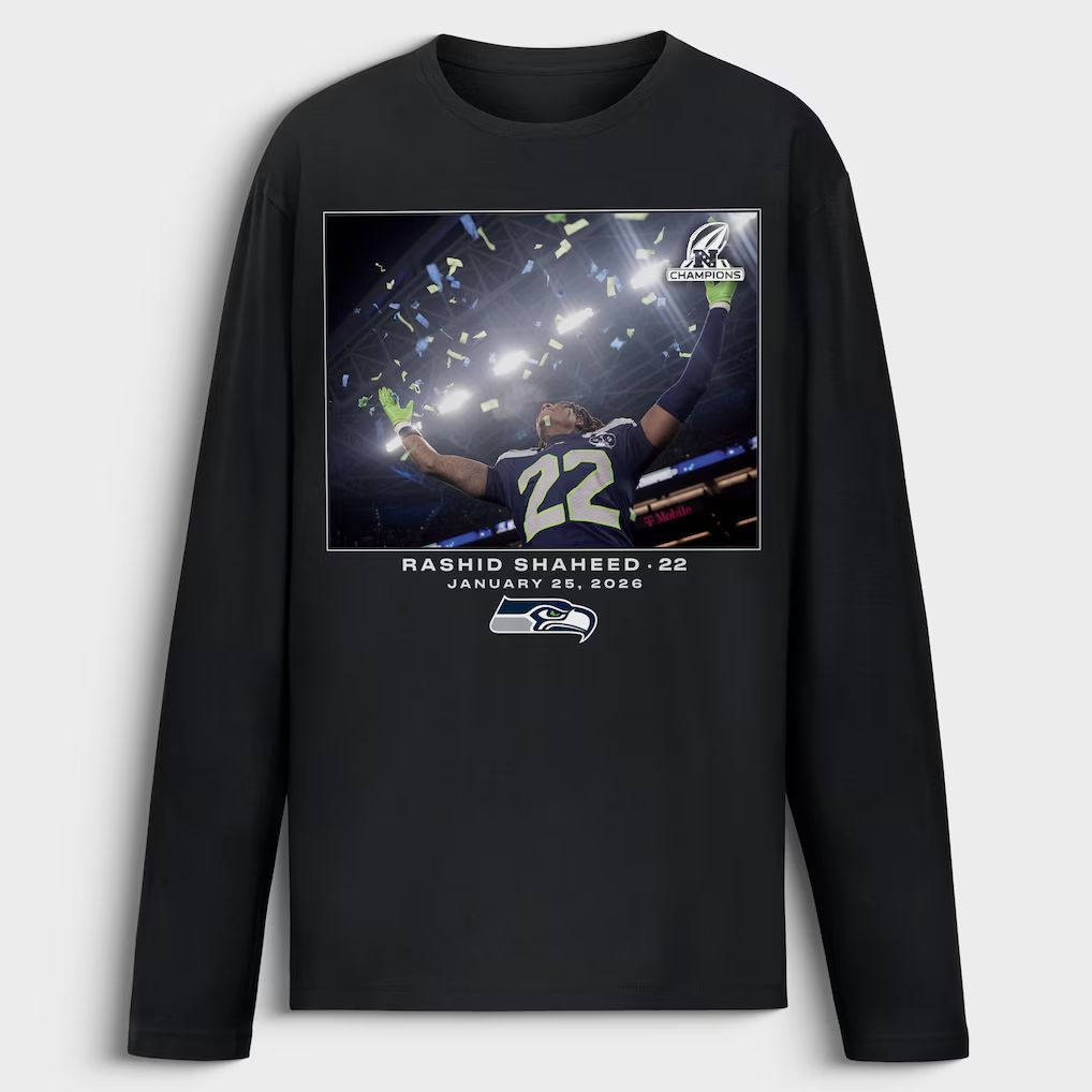 Men 2026 Nike NFL Seattle Seahawks  long sleeved T-shirt black 011->->Sports Accessory
